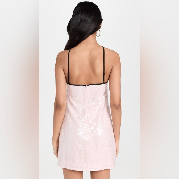 Self Portrait Sequin Pale Pink Mini Dress - Picture 4 of 9